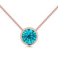 Baffin Mini Round Pendant Necklaces Women Crystals From Swarovski Rose Gold Color Chain Collares Jewelry. 