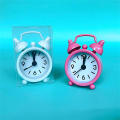 Metal Alarm Clock Small Cute Portable Mini Clock Double Bell Electronic Desk Clock for Kids Room Home Decoration Timekeeping Wake-up Alarm Gift Item. 