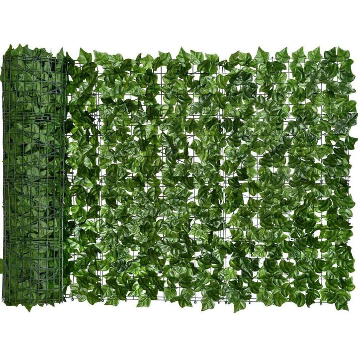 Artificial Ivy Privacy Fence Screen, 118X19.6in Artificial Hedges Fence and Faux Ivy Vine Leaf Decoration for Garden