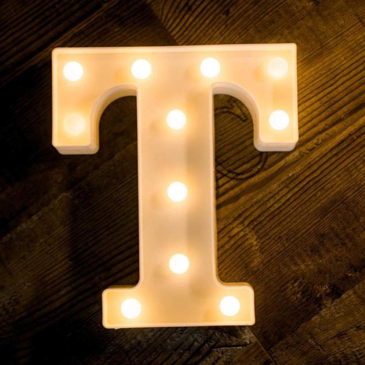 LED Alphabet letter T Lights Alphabet Light Up Marquee Letters Sign for ...