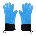 Premium Oven Gloves Insulated Long Anti-scalding Mitts for Cooking black. 