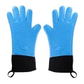 Premium Oven Gloves Insulated Long Anti-scalding Mitts for Cooking black. 