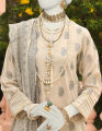 Junaid Jamshed Women Unstitched 3 Piecefor Women And Girls - Fabric: Jacquard - Color: White -Collection: Eid Tehwar Edit Vol. - Designcode: Jlawn-S-24-341 Riway. 