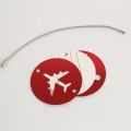 Round Airplane Shape Travel Accessories Creative Luggage Tag Baggage Name Tags Aluminium Alloy Luggage Tags Bag Accessories. 