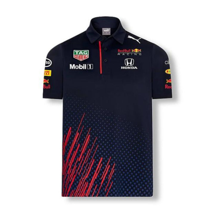 2021 new f1 Red Bull Racing suit men's quick-drying short-sleeved Verstappen lapel POLO shirt
