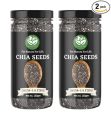 Chia Seeds with Omega 3 and Fiber for Weight Loss 300 Gram | Chia Seeds (Pack of 2 * 150g). 