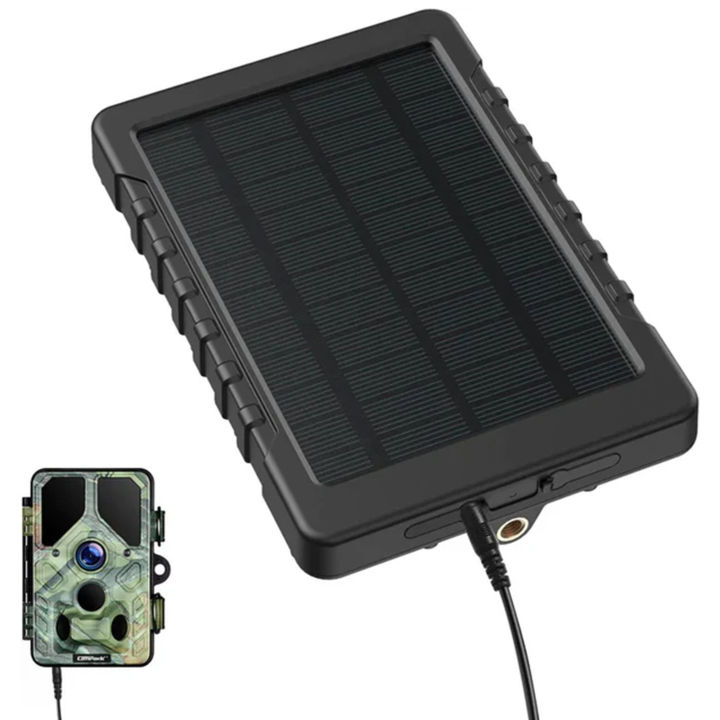 Trail Camera Solar Panel - DC 6V/3000mAh Solar Power Bank for Wildlife Monitoring