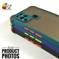 Infinix Hot 10S - Matte Translucent Shockproof Hybrid Armor Back Case cover - Camera Protection Case. 
