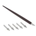 【shenggangshangmao001】Wooden Copperplate Script Oblique Pen +. 