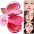 3 In 1 Matte Lip Mud Blusher Cream Rouge Stack Peach Blush Paste Clay Natural Cheek Contour Tint Eyeshadow Makeup Palette. 