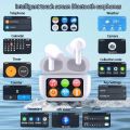 A9 Pro APP ANC/ENC Bluetooth 5.4 Wireless Earbuds – True Wireless Earphones with Display Touch Control, Zwsvibe App Support, High-Fidelity Stereo Sound, Deep Bass & Clear Calls, USB-C & Wireless Charging, Black Color for Mobile, Tablet, Laptop, PC, Travel. 