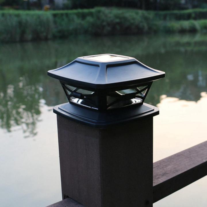 NCANRUI Solar Post Cap Lights Outdoor Post Solar Lights LED Bulb Fence Post Lights for 4X4 Inch Wooden Posts Warm White