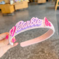 Cute Barbie Princess Headband Sweet Girl Women Plush Hairband Female Casual Temperament Head Hoop Hair Accessories. 