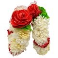 ARTIFICIAL GAJRE FLOWER KANGAN BANGLES IN RED - ARTIFICIAL FLOWER HAND GAJRA FOR WEDDINGS. 