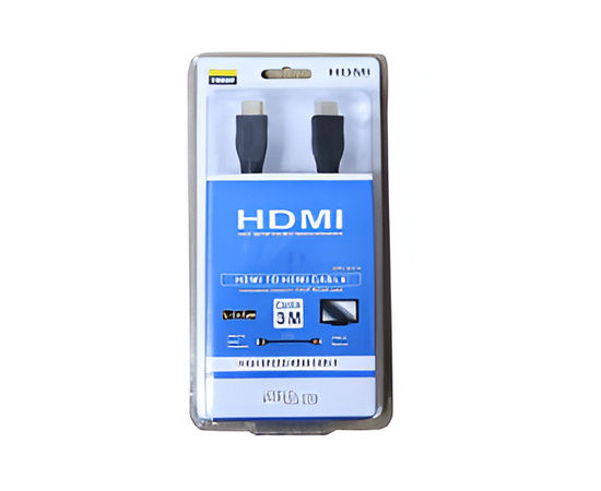 HDMI Cable 3 Meters - Pure Copper Construction for Desktops HDMI Cable High Speed, 1080P, & ARC Compatible for Laptop, Monitor, Projector, Gaming Console & More 3 Meter High Speed Hdmi Cable For Tv'S, 3 Meters Black