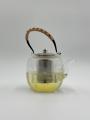 Glass Teapot with Heat Resistant Stainless Steel Infuser, Borosilicate Glass Teapot, Glass Tea Kettle | Classic Heat Resistant Glass Tea Pot with Removable Stainless Steel Lid and Strainer | Borosilicate Glass Tea Cup with Metal Handle 1000ml. 