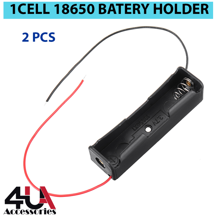 3.7V 18650 Battery Case Cell Holder Single Cell For Rechargeable Li-ion Battery Storage with Spring