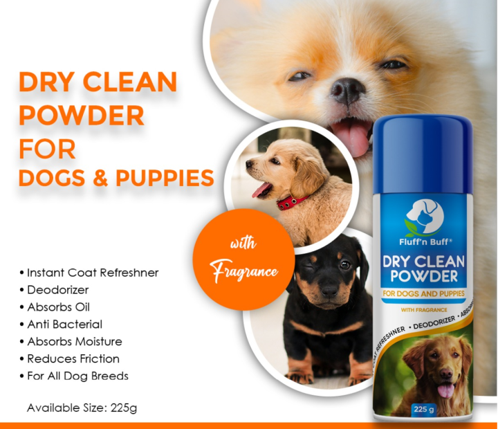Fluff 'n Buff Dry Clean Powder For Dogs And Puppies with Fragrance -225 Grams