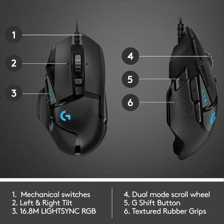 Logitech%20G502%20Gaming%20Mouse%20HERO%20High%20Performance%20-%20Image%206