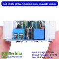 12A 20W DC-DC Car Power Supply Voltage Regulator Buck Converter 8A/100W 12A Max DC 5-40V to 1.2-36V Step Down Volt Convert Module DC-DC Power Module Buck Module by Electrica. 