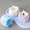 Handmade Flower Candle Jar Mold Reusable Silicone Material 3D Shape Petal Flowerpot Craft Mould Multifunctional Silicone. 