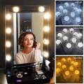 10 PCS LED Vanity Mirror Lights Hollywood Style for Makeup Dressing Table. 