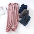 Extra-Thick Flannel Women's Warm Straight-Leg Pajama Pants. 