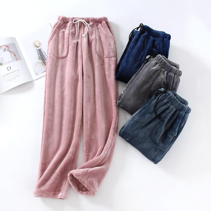 Extra-Thick Flannel Women's Warm Straight-Leg Pajama Pants