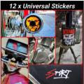 12 X Sticker Kit for Motorcycle Honda 125 Sticker Pack Vinyl Waterproof Reflector Designs. 
