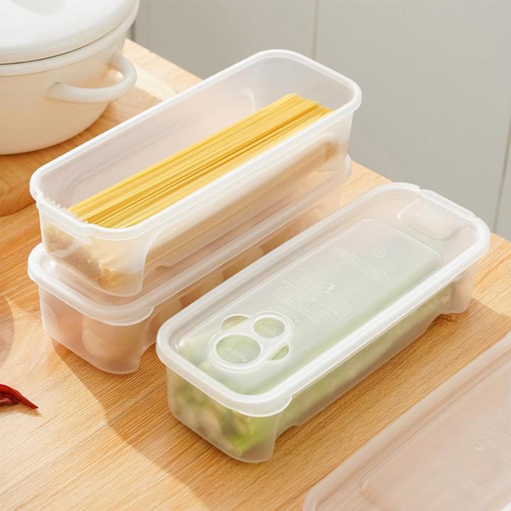 Pasta Storage Container Stackable Pasta Storage Box with Lid Keep Freshness Food Grade Easy to Use Home Kitchen Organizer Airtight Pasta Box