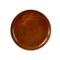 Wooden Plate Tableware Round Solid Wood Dessert Plate Japanese-style Wooden Tray Dried Fruit Snack Plate Walnut Color Wood Plate. 