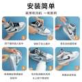 Shoe with heat shrink film dust proof moisture proof anti oxidation shoe cover anti yellowing plastic sealing transparent hair dryer storage bag. 