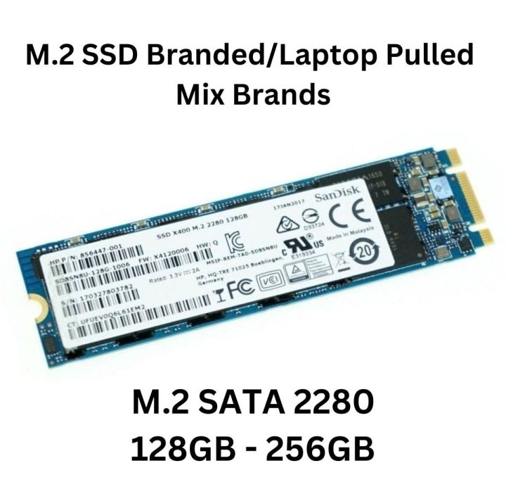 Mixed Brands M.2 2280 SATA SSD 128GB/256GB Internal Solid State Drive TLC - New