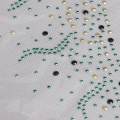 Iron on Rhinestone Patterns Decorative Applique Patch for Clothes DIY Green. 