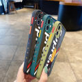 YIWESAN For iPhone 8 Case Side上 Square Edge New Design Phone Cases Pattern Silicone Casing Fashion Cool Masked Boy Full Cover Camera Frosted Transparent Hard Protection Shockproof Softcase. 