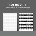 1 Sheet Switch Stickers English Print Self-adhesive Removeable Bathroom No Mark Left Push Button Icon Labels For Home Use. 