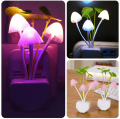 Small Mushroom Led EU Plugin Night Lamp Random Color / night light sensor motion/ Led mushroom night lamp / automatic color changing sensor light. 
