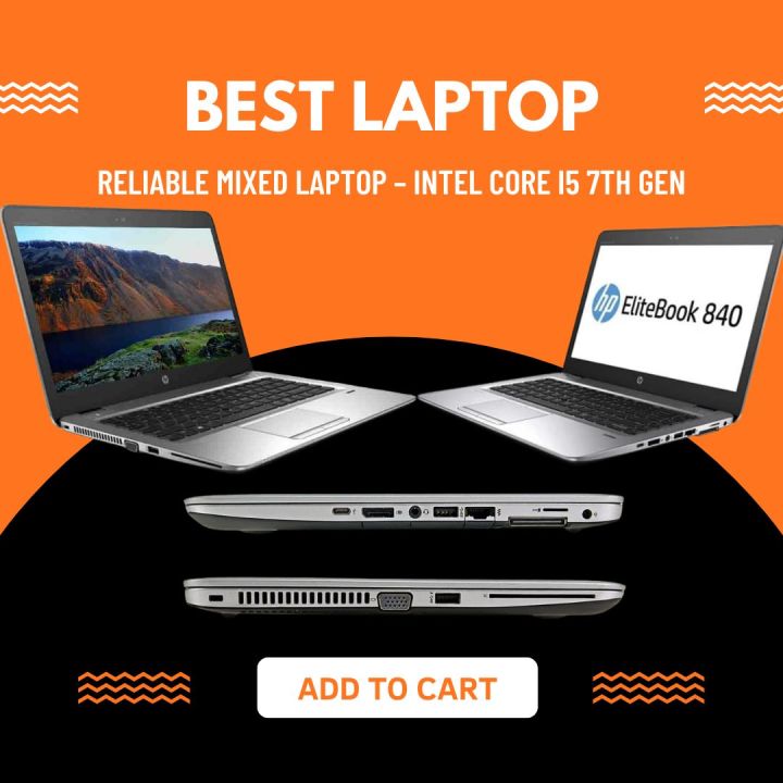 🖥️ HP EliteBook 840 G4 Laptop – Core i5 7th Gen | 8GB RAM | 256GB SSD | 14” FHD Display | Slim & Stylish