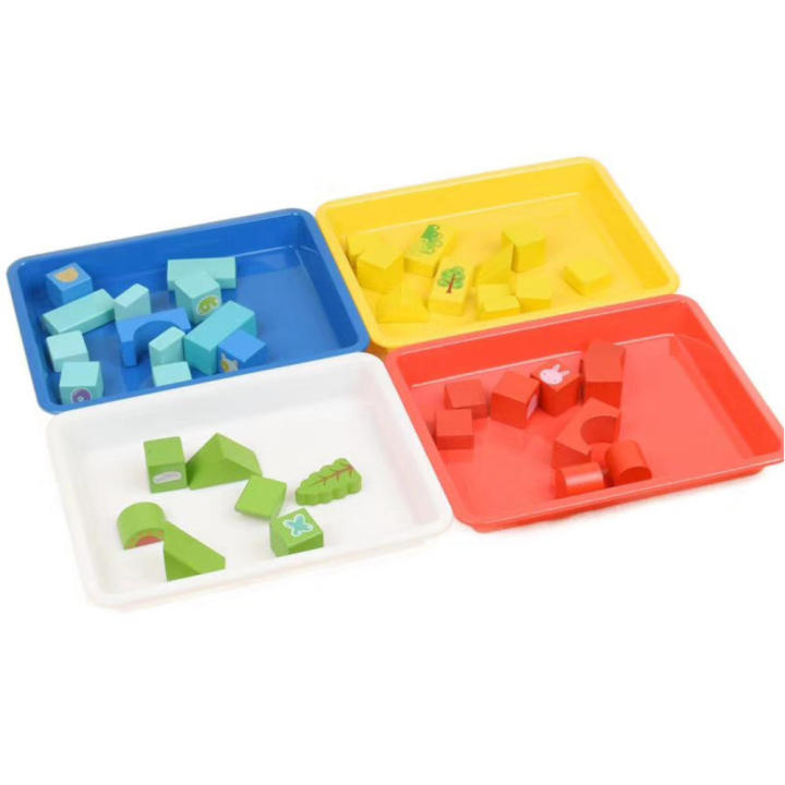 28X21X3cm Craft storage trays Good Quality PP Multicolor activity organizers Plastic art tray organizer for Kitchen Bedroom
