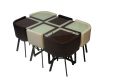 Space Saving Dining table Off-White Brown 36*54 – 6 Person. 