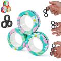 3pcs Magnetic Finger Rings Colorful Fidget Toy Set Children and Adul Magnets Spinner Rings For Unzip AntiStress Finger Toy. 