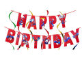 Spiderman Banner & Foil balloon with Cake Candles Set For Spiderman Birthday Decoration Theme. 