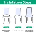 Dining Chair Covers for Without Arms Chairs (8 piece set). 