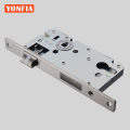 YONFIA 7250 Mute Stainless Steel Plate Silent Mortise Lock Body Anti Fingerprint Door Latch For Interior Door Handles. 