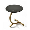 Nordic Marble Coffee Table: Modern Double-Layer Round Tea Table for Elegant Living Rooms". 