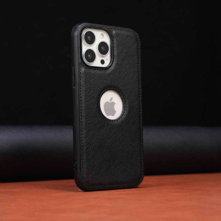 Atlentix Unique  Iphone 12 Pro Max Cover - PU Leather Case Iphone 12 Pro Max Back Cover For Smartphone Back And Camera Protection With Logo Hole