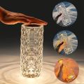 Crystal Lamp, Rose Diamond Table Lamp, 16 Colors RGB with Touch and Remote Control, USB Rechargeable Decorative Acrylic Rays lamp, Atmosphere Light for Living Room, Bedroom.Bar. 
