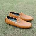 Mustard Importia Synthetic Leather Loafer Shoes For Men. 