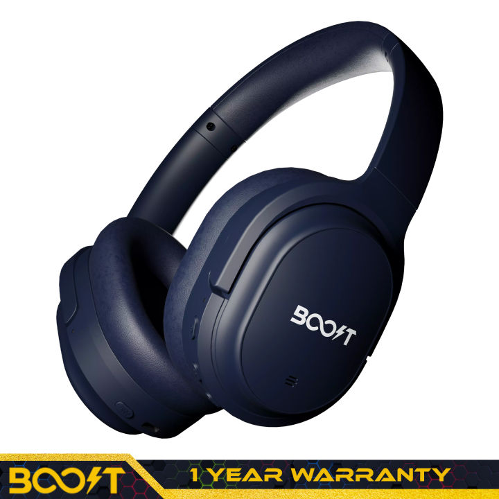 Boost Wave Wireless ANC Headset - 80H Playtime, 35dB Noise Cancellation, Bluetooth 5.4, Game Mode