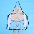 1 Pc Apron Durable Professional Wacky Novelty Belly Man Printed Apron for Grilling Home Cooking Kitchen. 